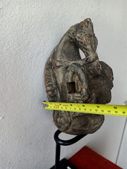 1700's ancient old wooden hand carved rare horse figurine figure