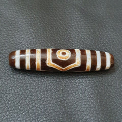 3 eyes bead tibetan dzi bead old amulet agate stone