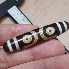 3 eyes bead tibetan dzi bead old amulet agate stone