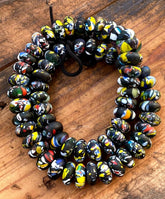 Art deco venerano moretti mosaic glass beads big hole beads donutsGift