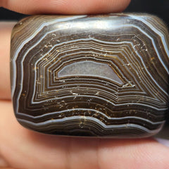 Antique rare tibetan himalayan crystal eye agate bead pendant