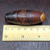 Dragon Skin Agate Bead: Himalayan Tibetan Amulet