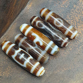 Lot 5 tibetan unique patterns eyes agate stone dzi bead amulet l5p