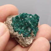Green Dioptase Crystal Specimen: Congo Druzy Mineral, 65 Carats
