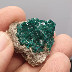 Green Dioptase Crystal Specimen: Congo Druzy Mineral, 65 Carats