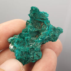 Green Dioptase Crystal Specimen: Congo Druzy Mineral, 119 Carats