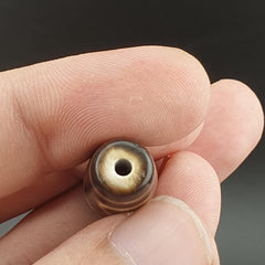 4 eyes unique pattern totem tibetan old agate dzi bead amulet pendant