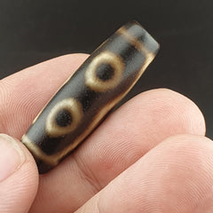 4 eyes unique pattern totem tibetan old agate dzi bead amulet pendant
