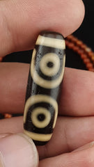 7 eyes unique pattern himalayan tibetan agate dzi bead amulet lucky charm bead