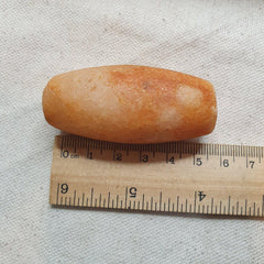 Ancient African Crystal Tube Bead: Mali Collectible, Pre-1400