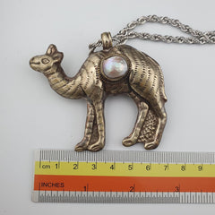 Pearl Tibetan Pendant Necklace: Antique Animal Figurine Jewelry