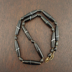 Antique old yemeni agate natural rare pattern banded agate beads 11 pieces