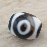3 eyes unique pattern himalayan tibetan agate dzi bead amulet #34