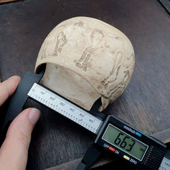 Naga conch shell bracelet, engraved scorpion animals figurine arm band