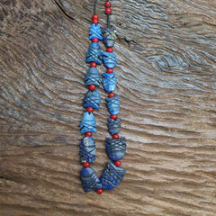 Lapis Lazuli Fish Amulets: Carved Stone Figurines, Set of 14