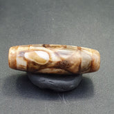 Tibetan rusted eyes agate stone dzi bead amulet bd-25-7