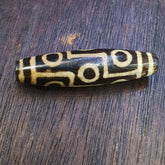 9 eyes pattern Dzi Asian Burmese Old pyu Pumtek Stone bead