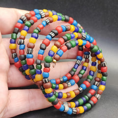 Vintage Glass Beads antique style Glass Beads Multilayer Bracelet #BR-22