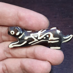 Animal figurine pendentsouth asian old pumtek pyu bead necklace