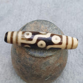 9 eyes unique pattern himalayan tibetan agate dzi bead amulet lucky charm bead