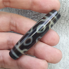 4 eyes unique pattern himalayan tibetan agate dzi bead amulet lucky charm bead