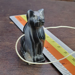 Antique agate animal figurine cat figure agate sculptures bead amulet