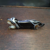 Antique tibetan agate animal figurine lion figure agate bead amulet