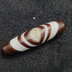 Himalayan tibetan agate suleimani bead natural crystal eye pattern agate