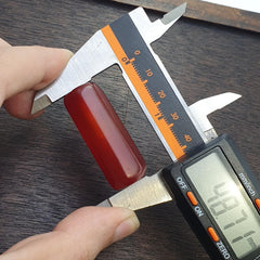 2 huge vintage himalayan red agate tube beads lot