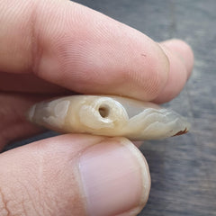 Huge ancient old crystalized agate antique himalayan indo tibetan bead