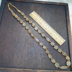 Tibetan quartz beads necklace – antique himalayan rosary for meditation & energy