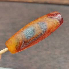 Antique yemeni old crystal agate middle eastern red agate bead -10y