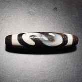 Himalayan tibetan dzi s pattern spiritual amulet mala bead unique beads