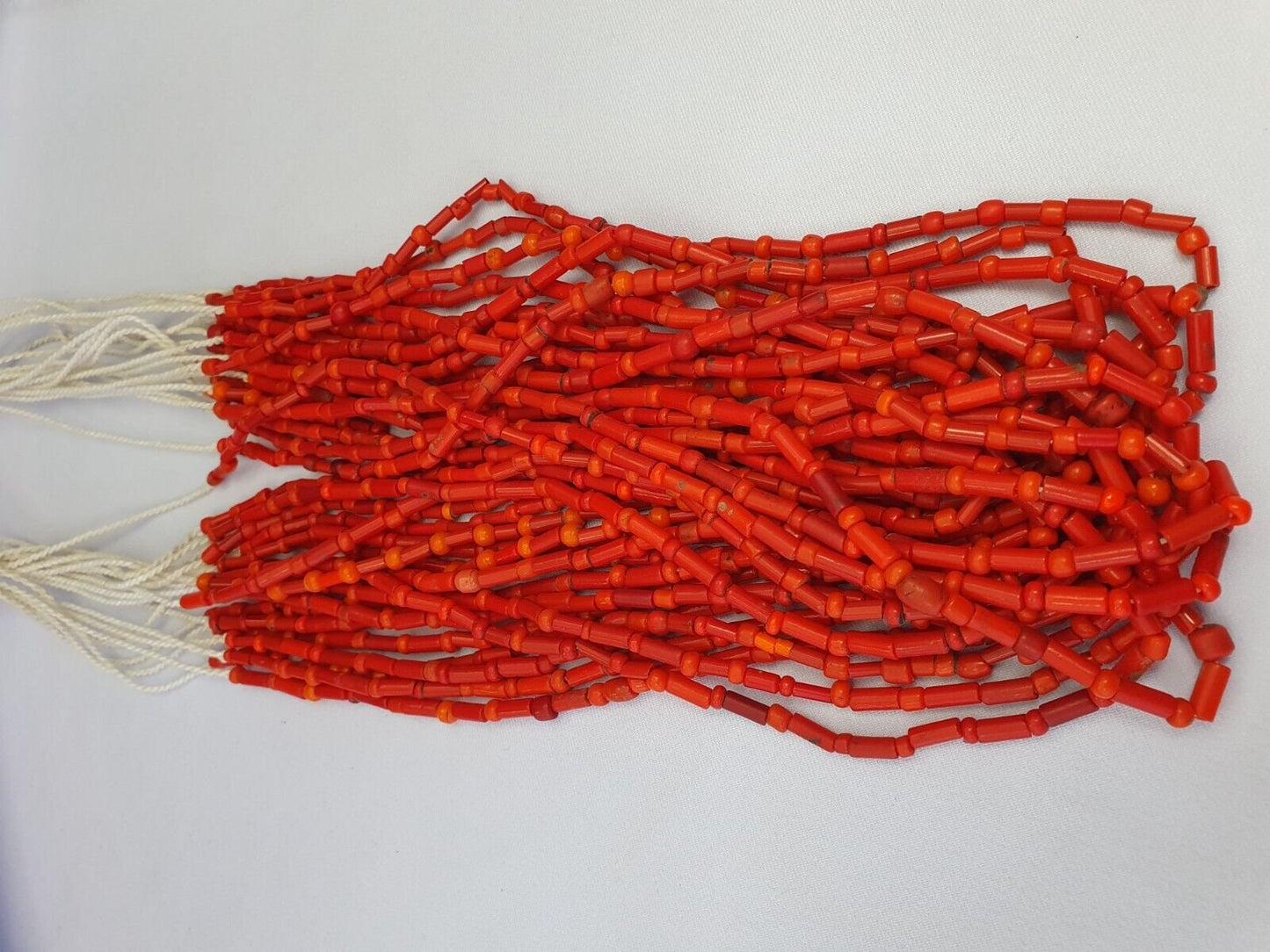 Ancient Red Glass Beads Necklace: Jewelry Making Supply
