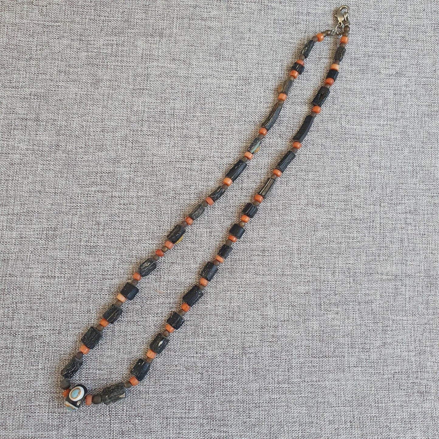 Antique roman era glass beads strand necklace #g2Gift