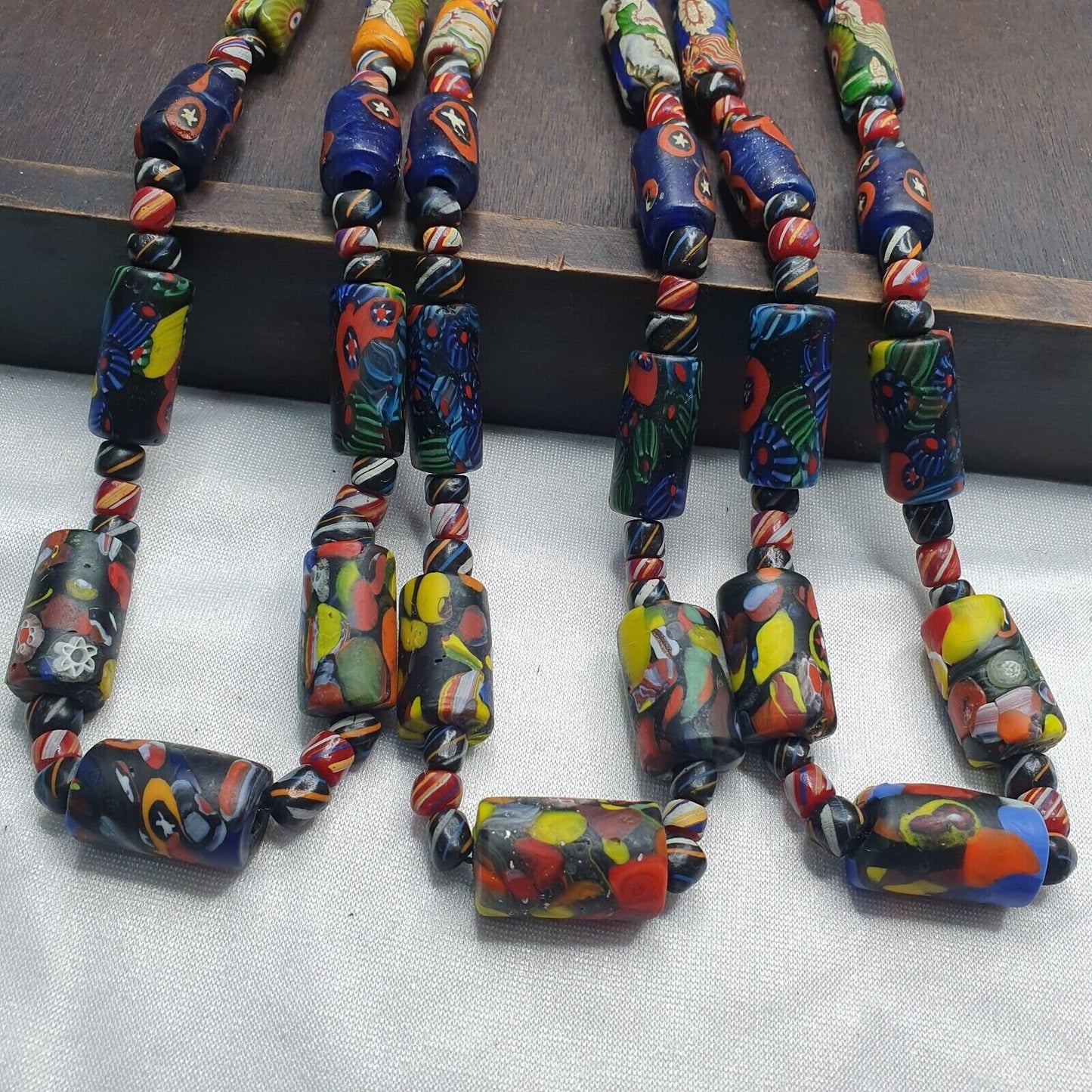 Vintage murano style trade beads necklace