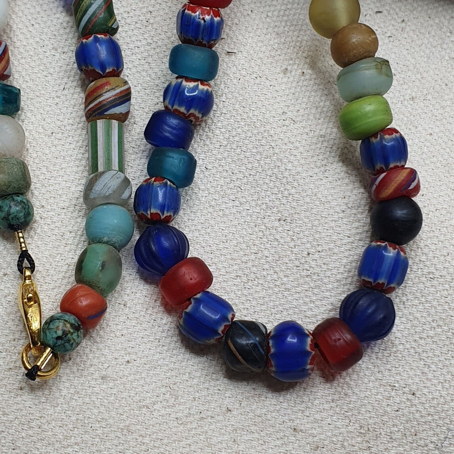 Vintage african and venetian style beads necklace #mx-5