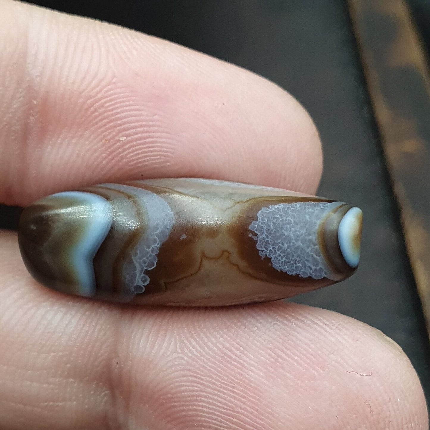 Himalayan Soleimani Agate Beads: Vintage Crystal Eye Agate Lot