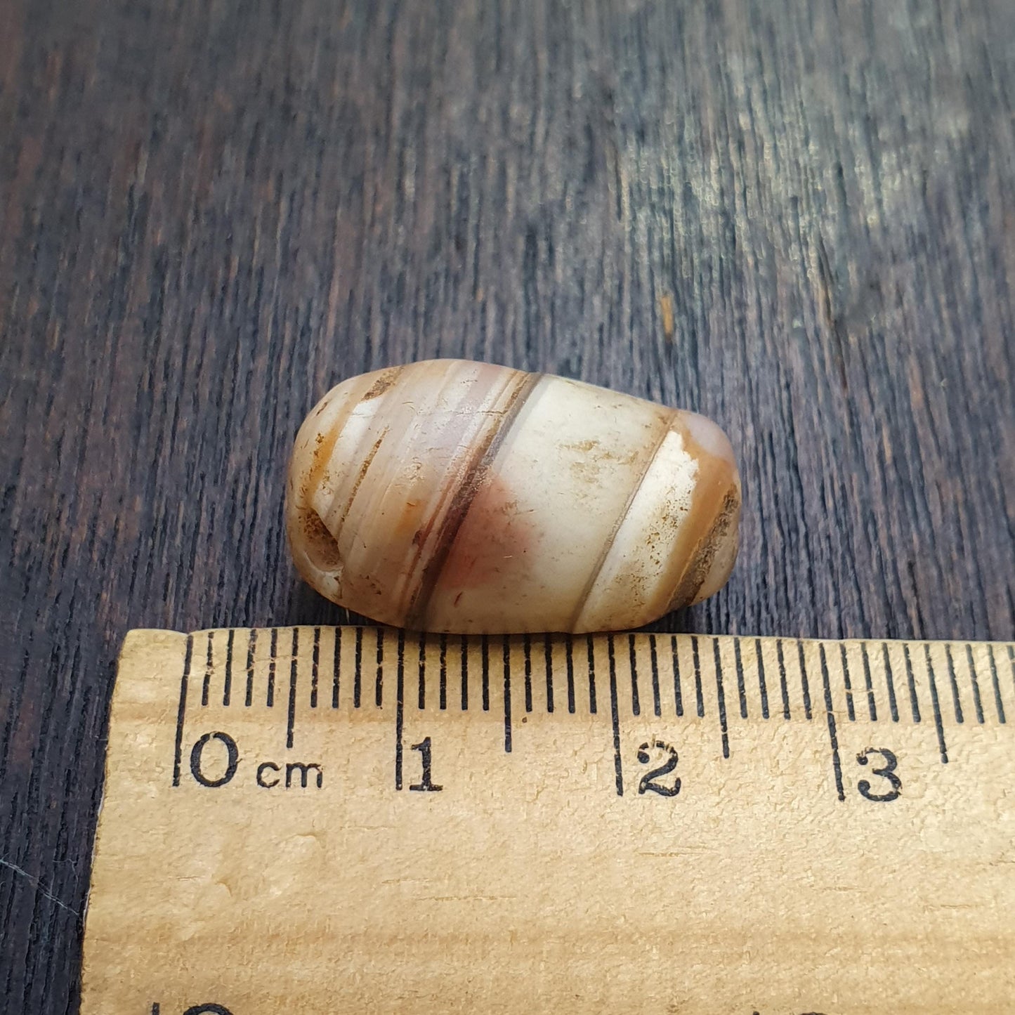 Ancient antique yemeni middle eastern agate natural pattern agate bead amulet #42