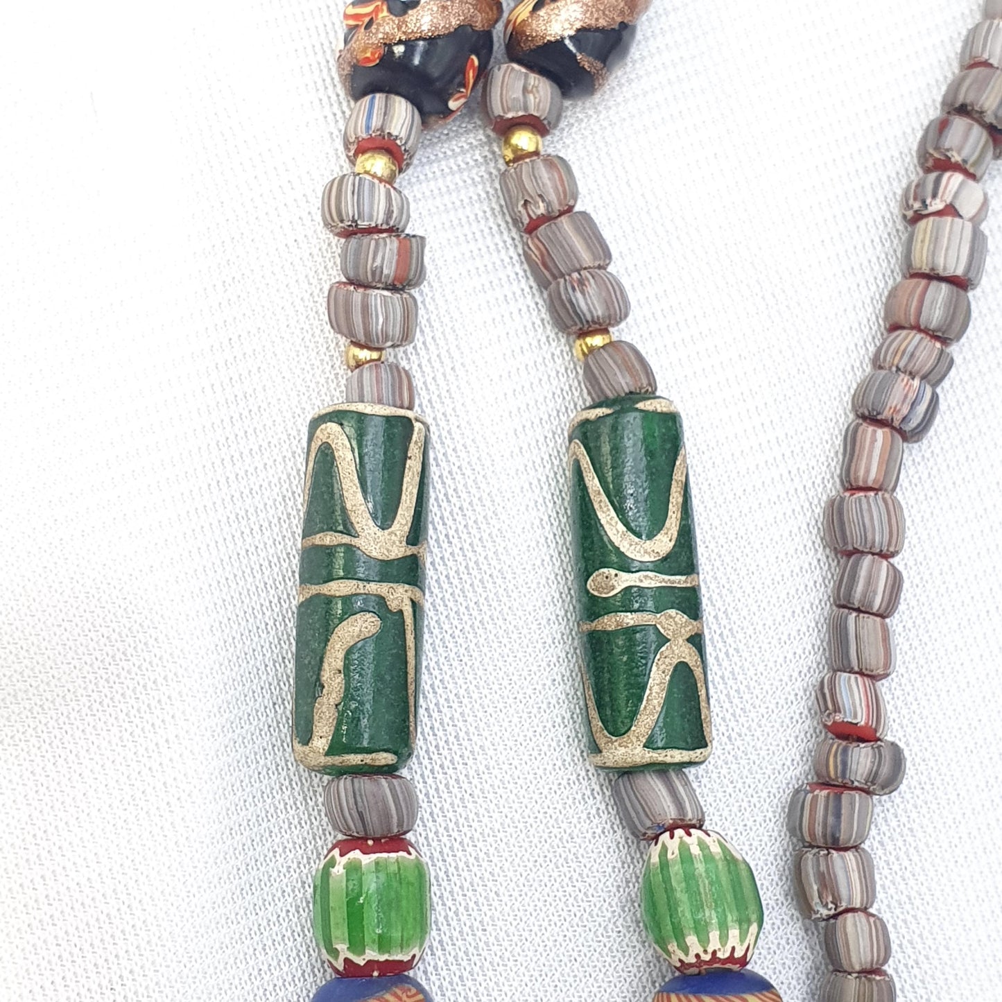 Handmade Glass Bead Statement Necklace, Large Colorful Swirl Focal Pendant, Vibrant Artisan Jewelry, Unique Bohemian Gift for Her