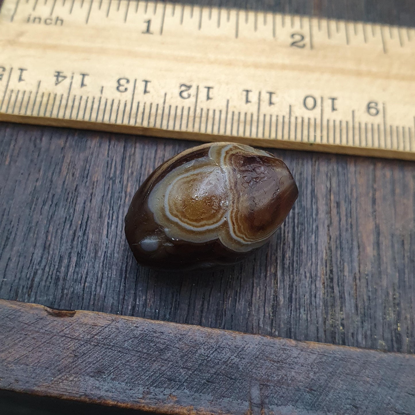 Authentic Ancient Sasanian Empire Agate Stone Bead - 3rd-7th Century AD ancient Yemeni Middle Eastern Agate bead amulet