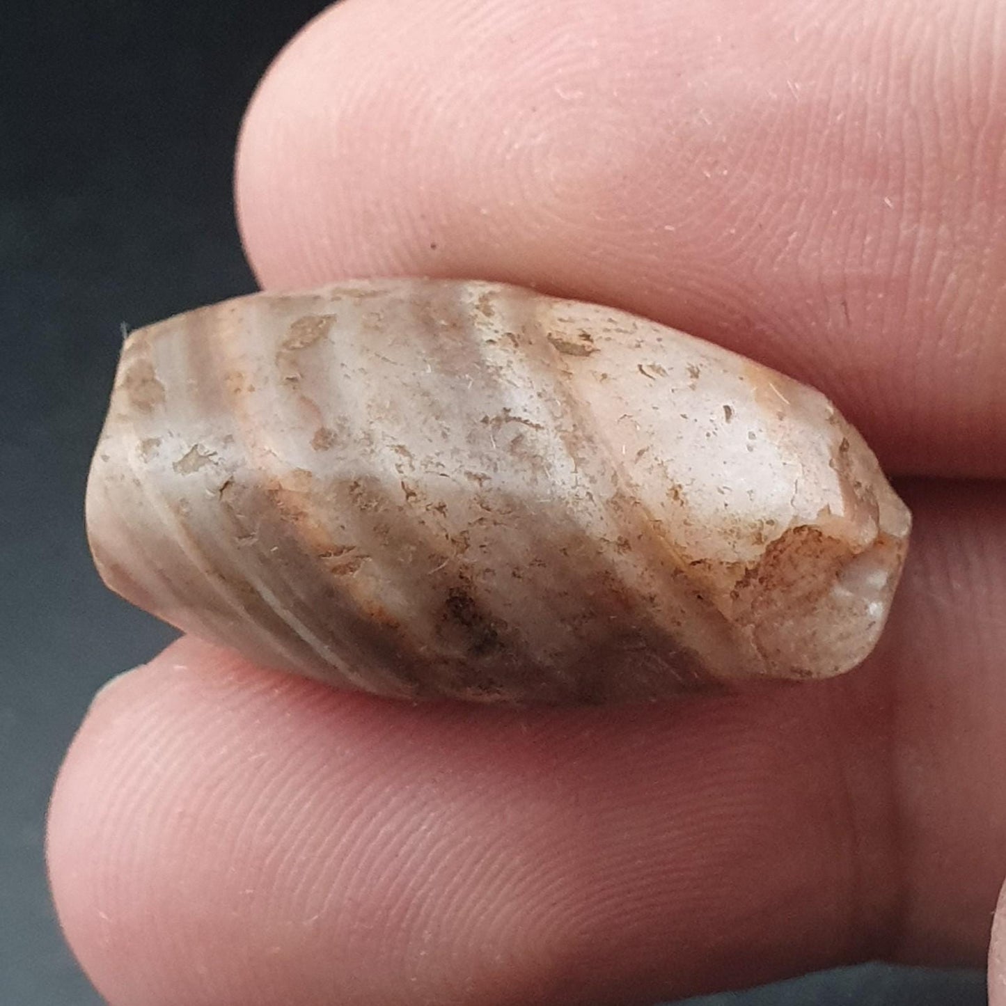 Rare ancient natural eye & stripe suliemani agate beads lot of 5