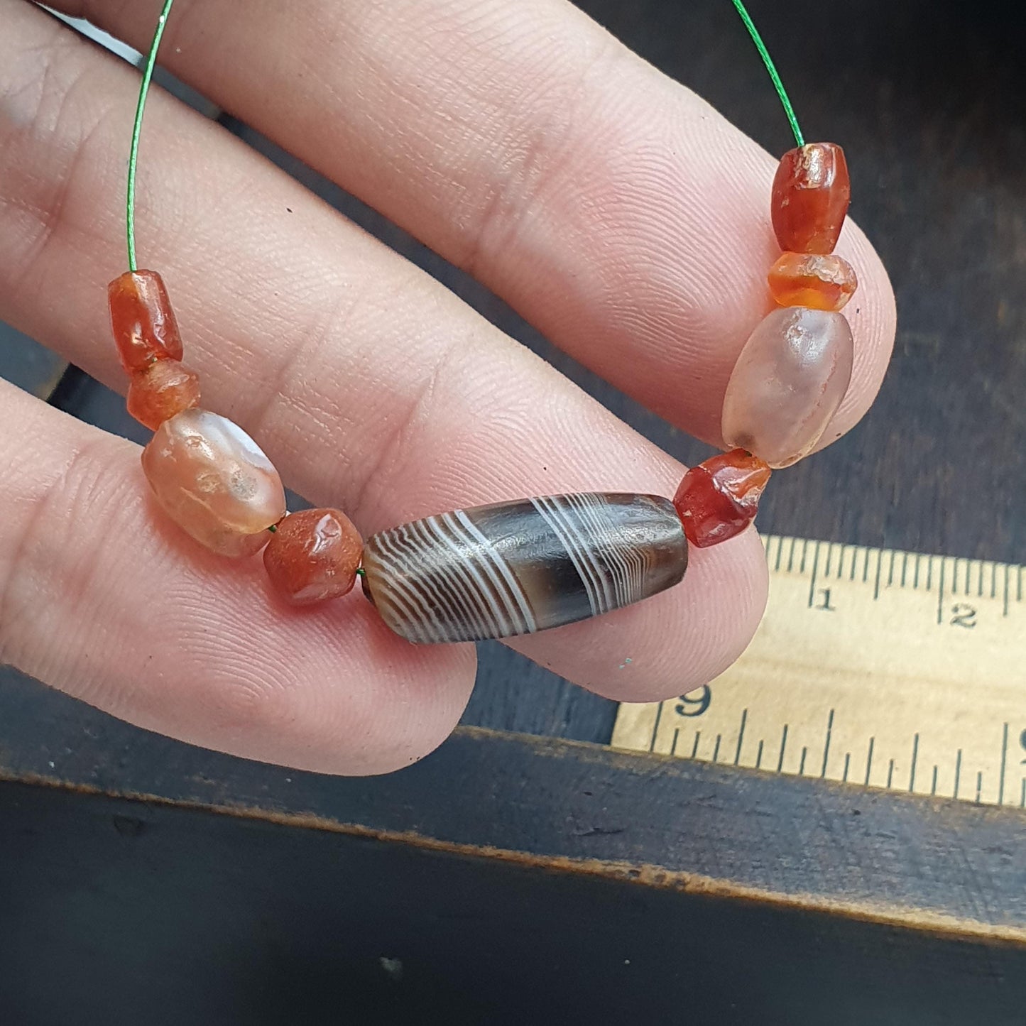 Ancient Yemeni Banded Chung Agate Bead, Rare Middle Eastern Antique Suleimani Beads Lot, Collectible Bead