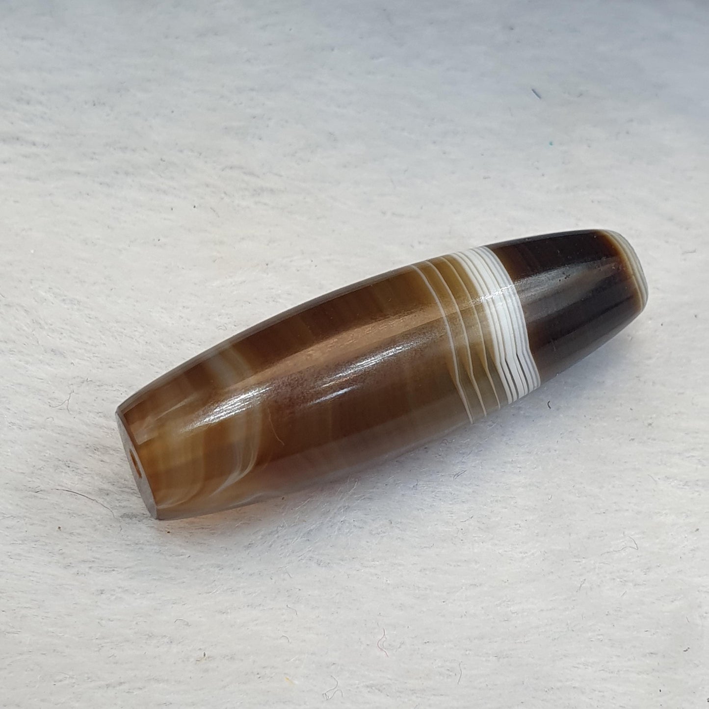 Antique Old Yemeni Agate Natural Rare pattern Banded Agate Bead 38.2mm