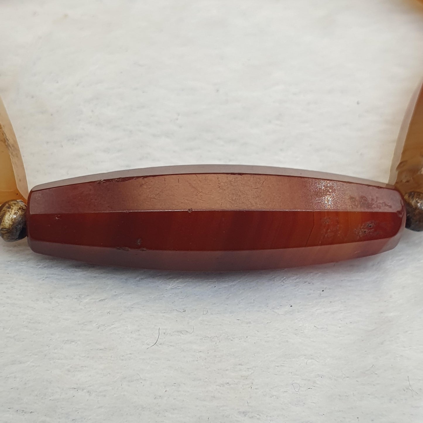 Antique African Agate Traded Beads Bracelet: Rare YEMENi Bead
