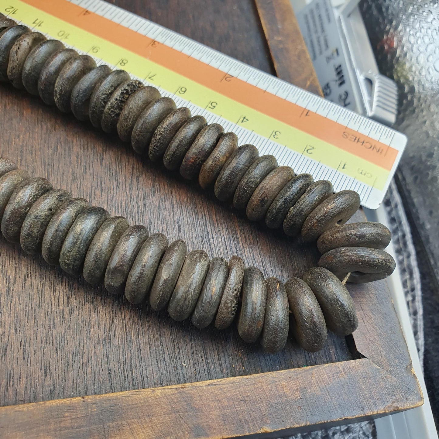 Vintage Tibetan Yak Bone (Buffalo) Beads Beaded Necklace 16mm long Strand