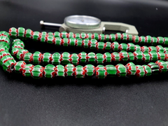 Stunning watermelon Chevrons Venetian Trade Beads Africa Authentic Antiques