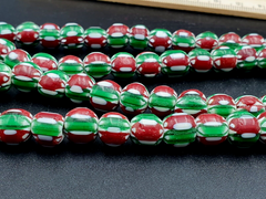 Stunning watermelon Chevrons Venetian Trade Beads Africa Authentic Antiques