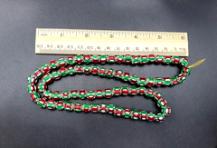 Stunning watermelon Chevrons Venetian Trade Beads Africa Authentic Antiques