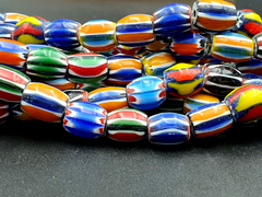 Stunning Chevrons Venetian Trade Beads Africa Authentic Antiques Full Strand